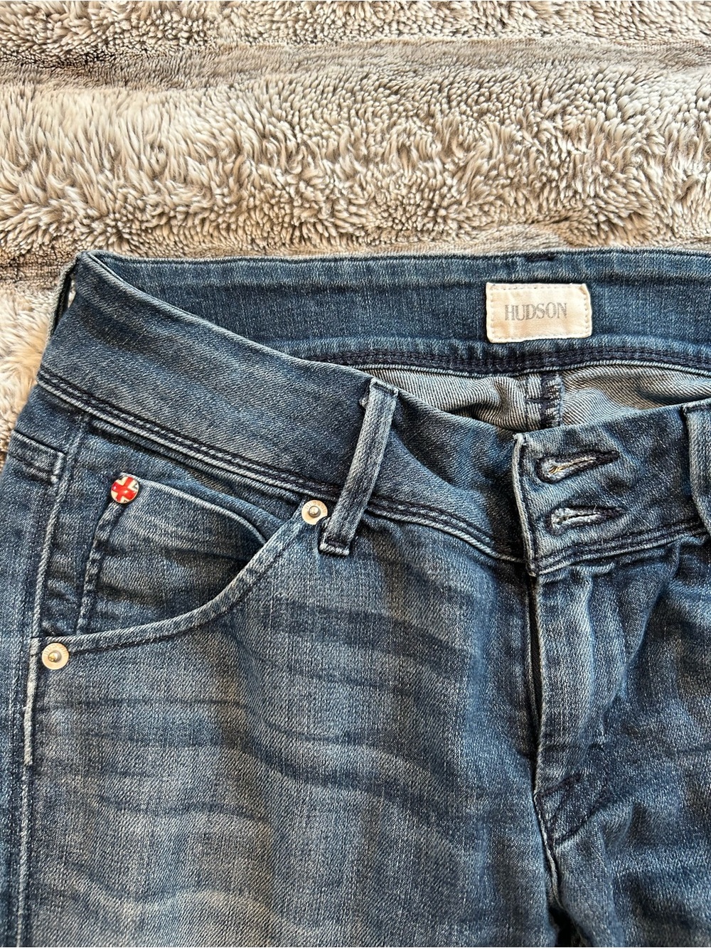Hudson Y2K Jeans Women's Blue Denim Jeans - Mid Wash Low Waist
